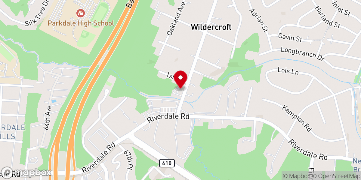 Map showing location of Church of Christ Wildercroft