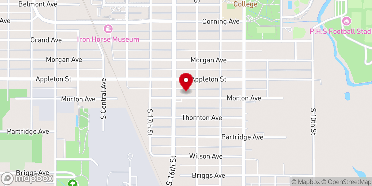 Map showing location of Hamilton Chapel United Methodist