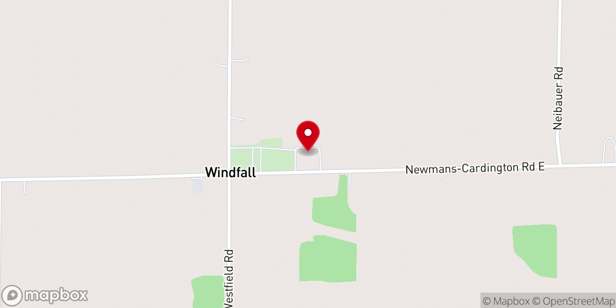 Map showing location of St John Lutheran Church