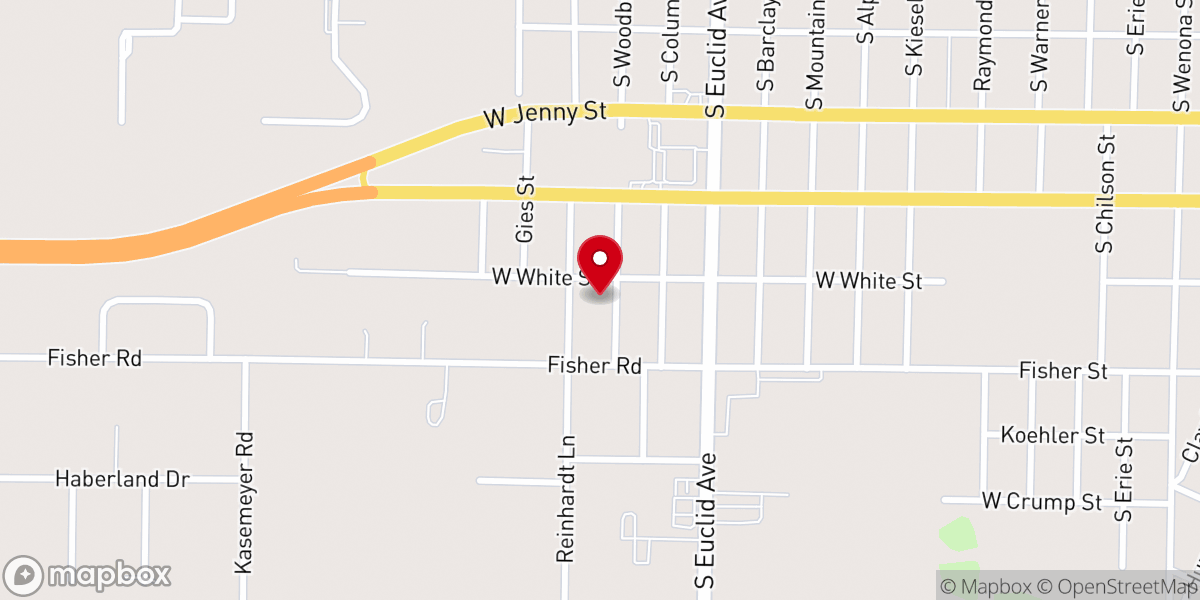 Map showing location of Bay City Evangelical Free Church