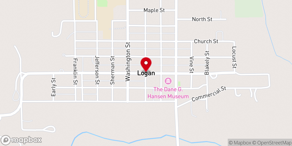 Map showing location of Catholic Church Hall