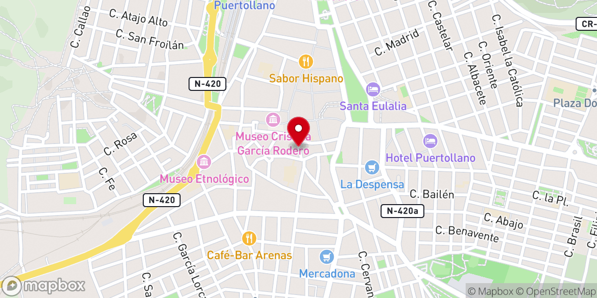 Map showing location of Cáritas Parroquial Santa Quiteria