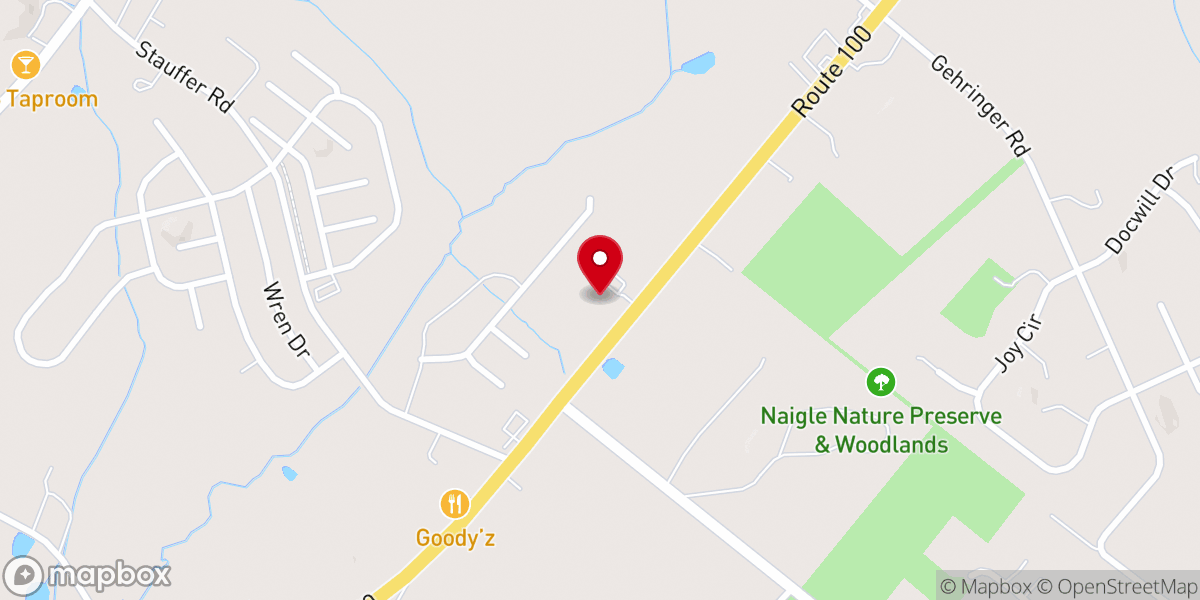 Map showing location of Calvary United Church-Christ