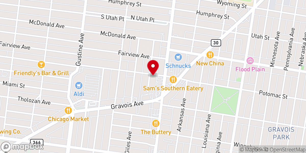 Map showing location of New City Fellowship Church -- South City