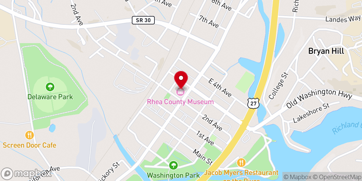 Map showing location of Rhea County Court House Dayton TN