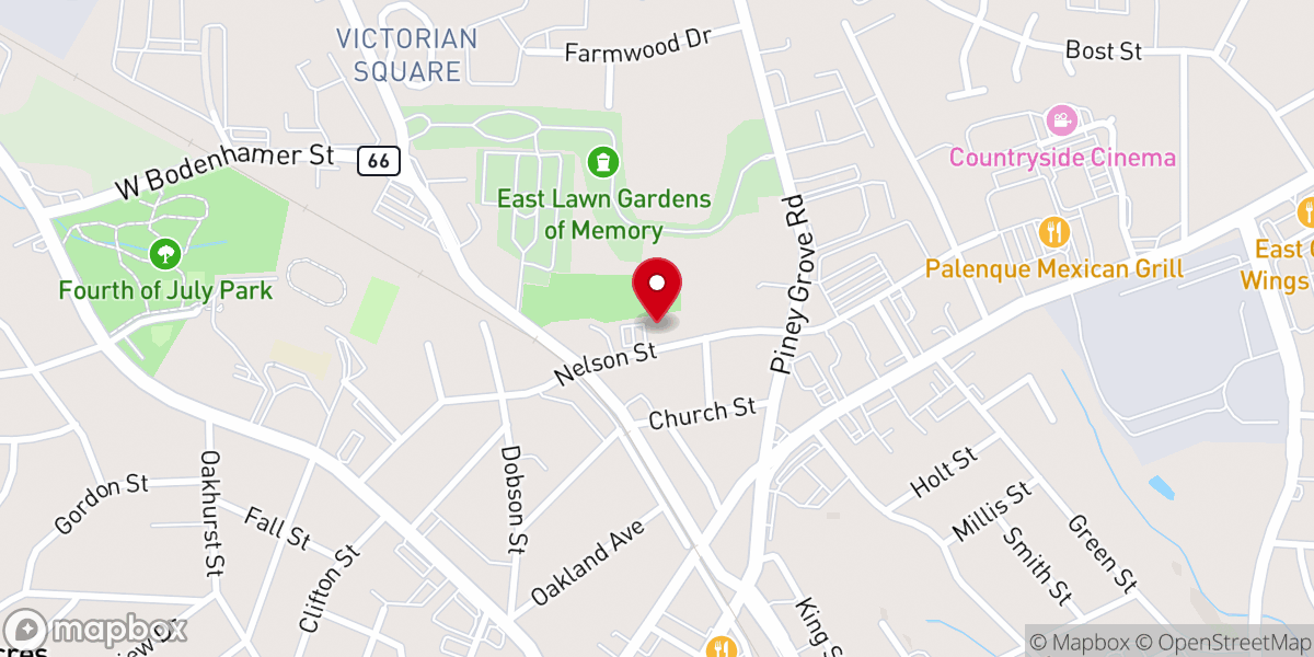 Map showing location of Providence Baptist Church