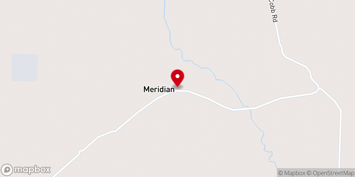Map showing location of Meridian Church