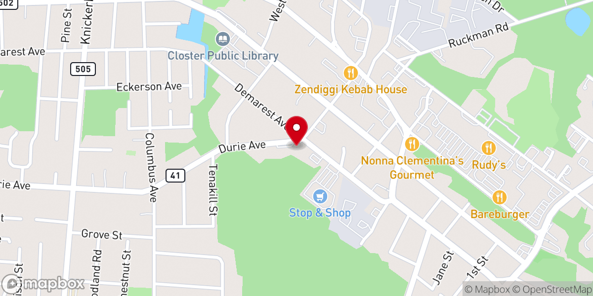 Map showing location of New Jersey Harvest Church