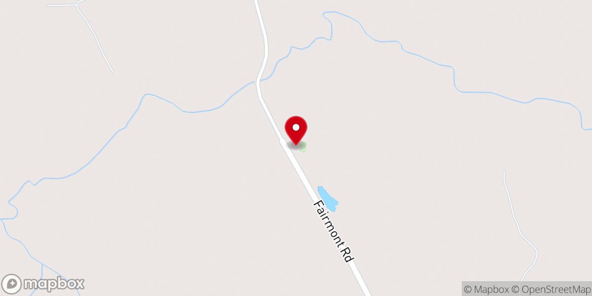 Map showing location of Fairmount Baptist Church
