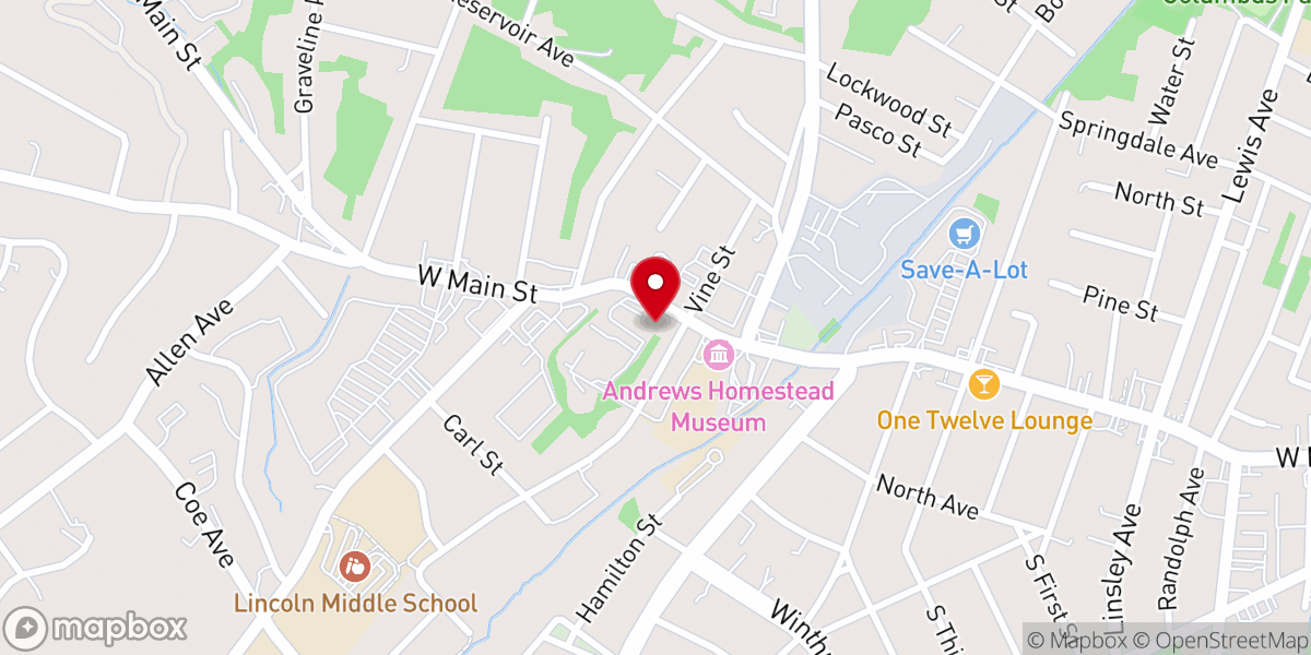 Map showing location of Meriden Christadelphian Ecclesia