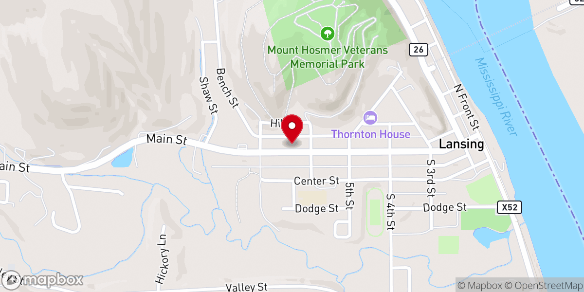 Map showing location of Immaculate Conception Catholic Church