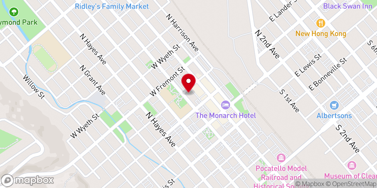 Map showing location of Trinity Episcopal Church