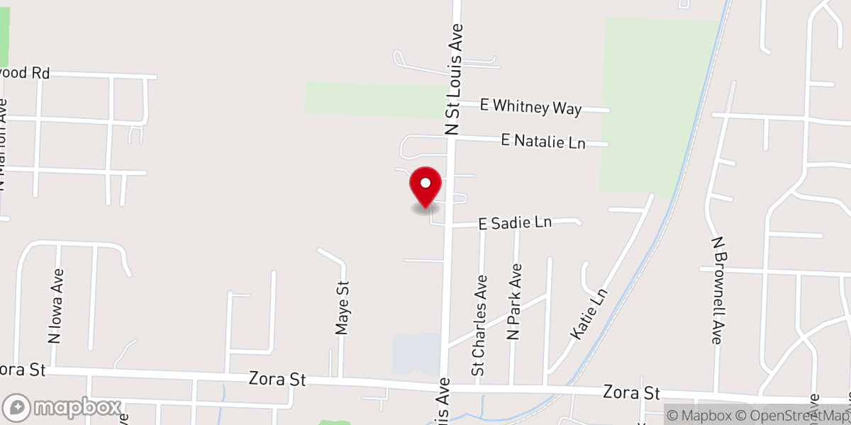 Map showing location of Peace Lutheran Church