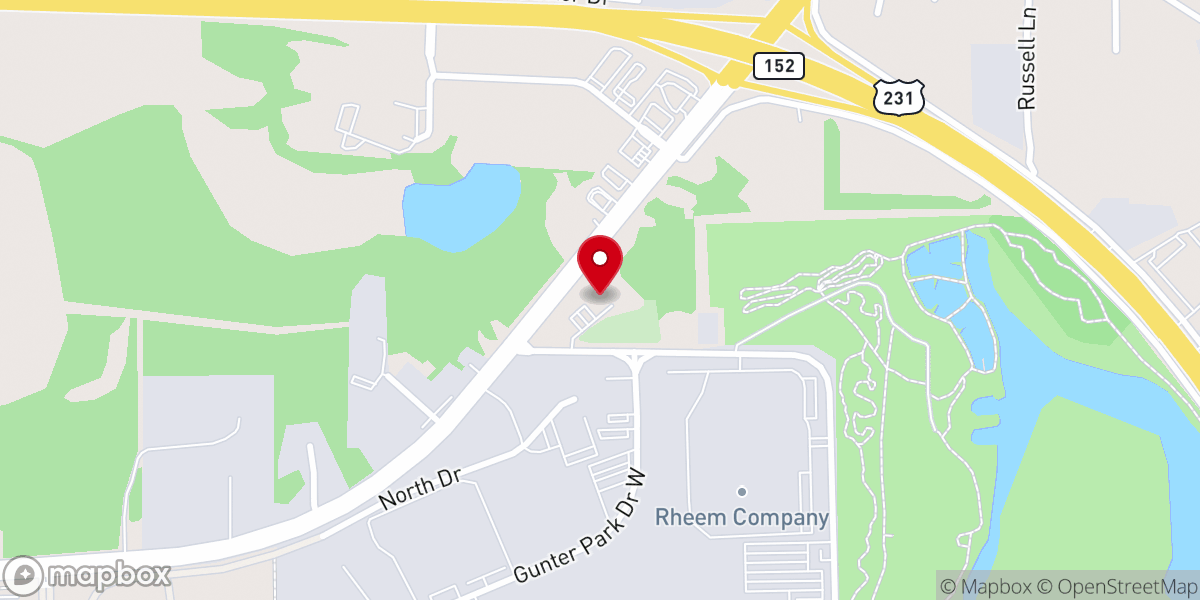 Map showing location of Old Elam Baptist Church