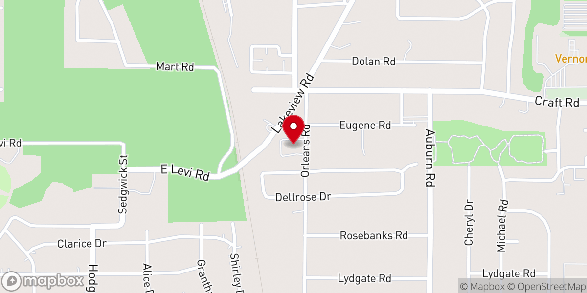 Map showing location of Orleans Road Church of Christ