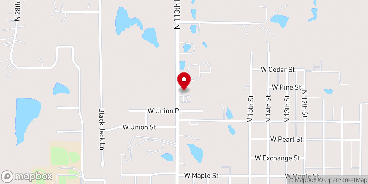 Map showing location of Billye Brim Ministries