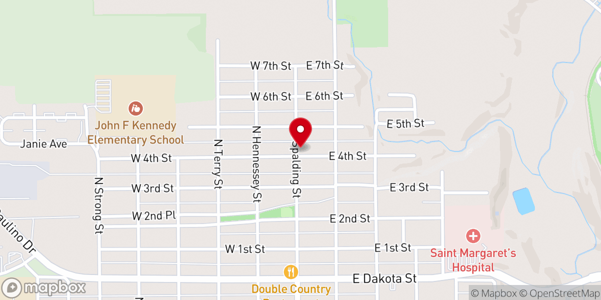 Map showing location of Templo Cristiano Church