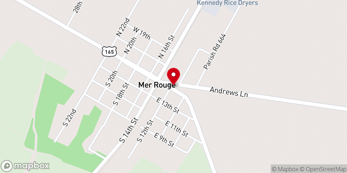 Map showing location of St Andrew's Episcopal Church