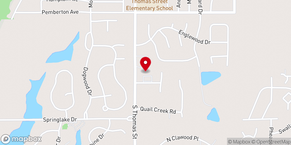 Map showing location of The Orchard Tupelo at Thomas Street