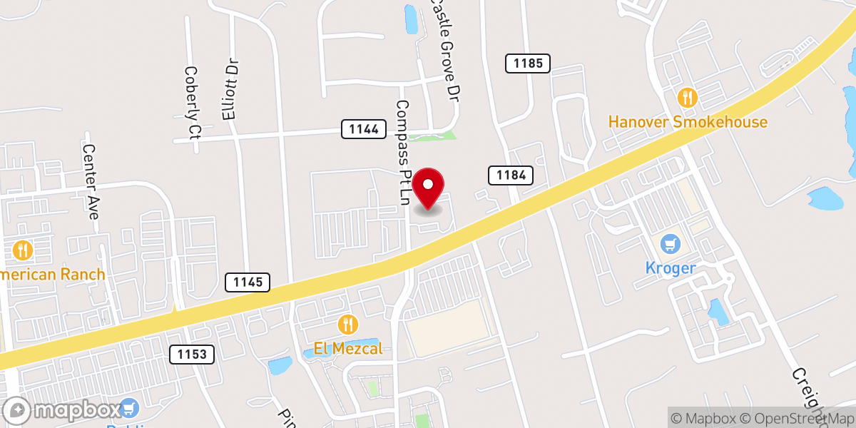 Map showing location of Hanover Evangelical Friends