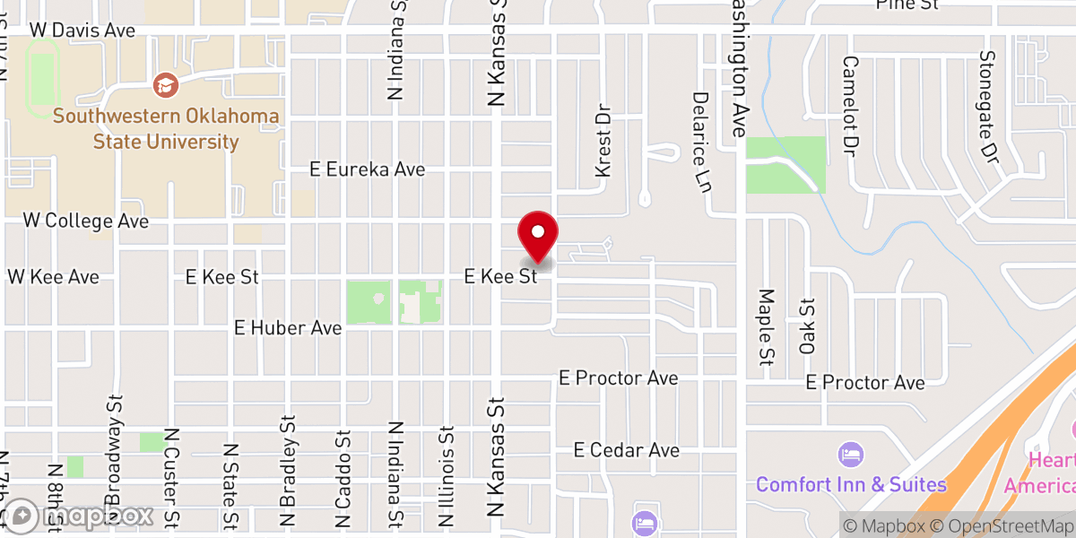 Map showing location of Catholic Parish Hall