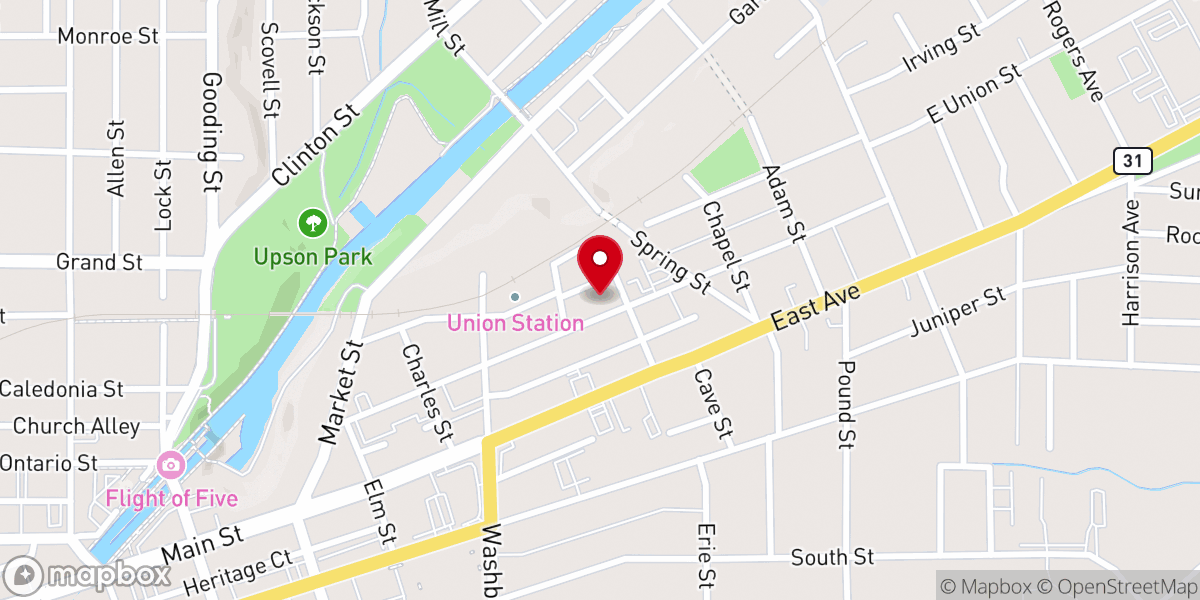 Map showing location of St. John's Church