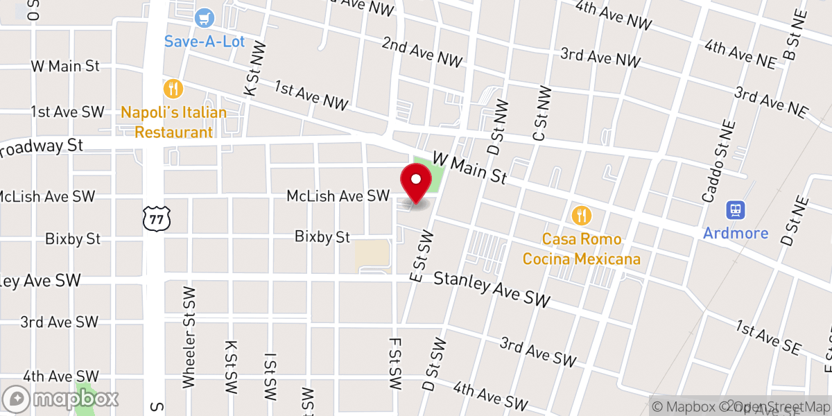 Map showing location of St Philip's Episcopal Church