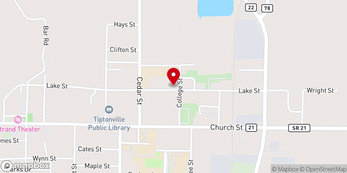 Map showing location of Rock of Ages CME Church