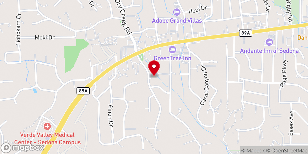 Map showing location of St. Andrews Episcopal Church