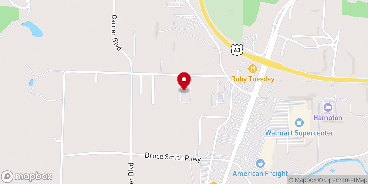Map showing location of First Freewill Baptist Church
