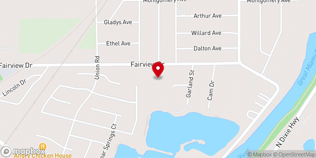 Map showing location of Grace Gospel Baptist Church