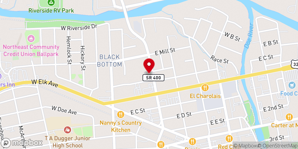 Map showing location of Lynn Avenue Church of God