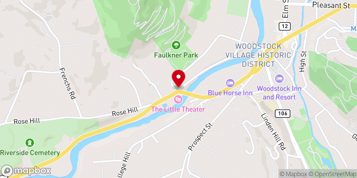 Map showing location of Woodstock Church of Christ