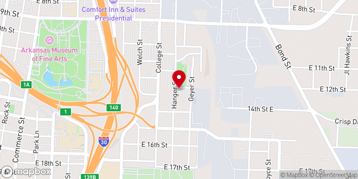 Map showing location of Ward Chapel