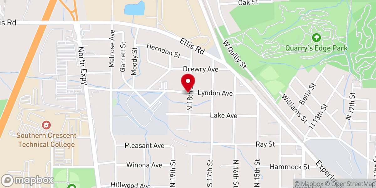 Map showing location of Wings of Faith Holiness Church