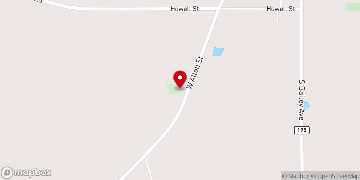 Map showing location of Zion Hill Baptist Church