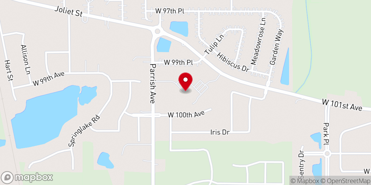 Map showing location of Suncrest Christian Church