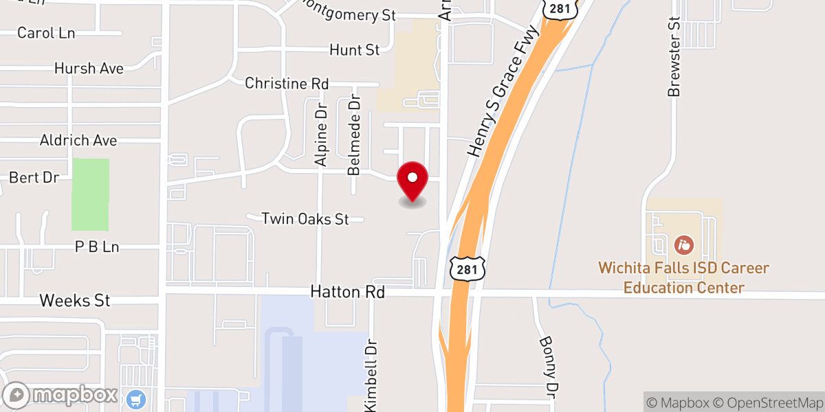 Map showing location of Anchor Baptist Church