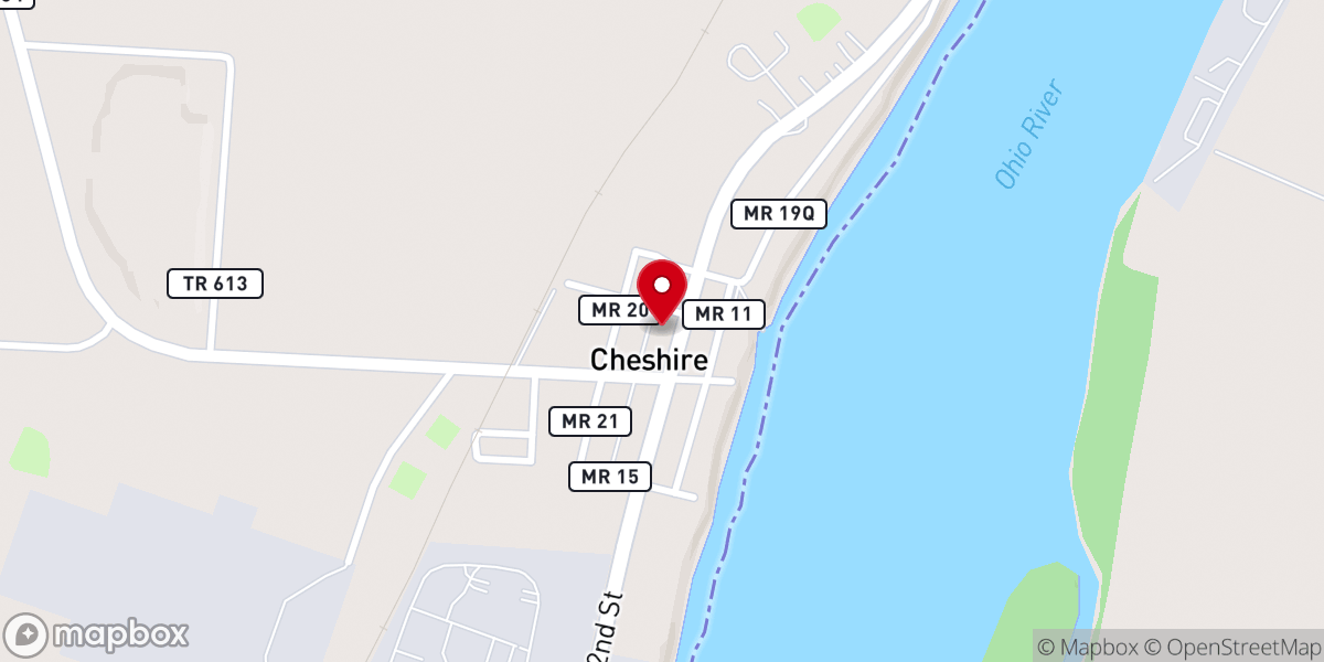 Map showing location of Cheshire Baptist Church