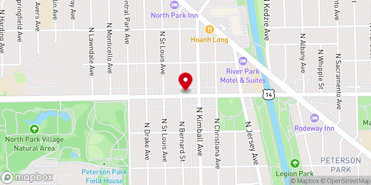 Map showing location of Christ Cares