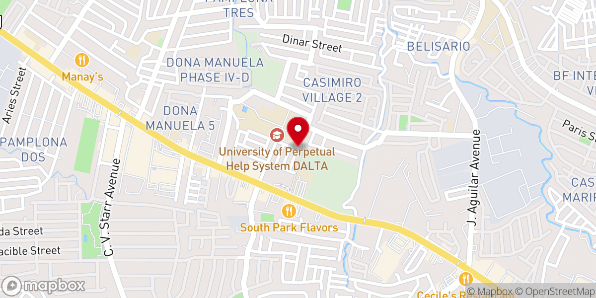 Map showing location of Last Supper of Our Lord Parish Church - Manila Times Village, Pamplona Tres, Las Piñas City (Diocese of Parañaque)