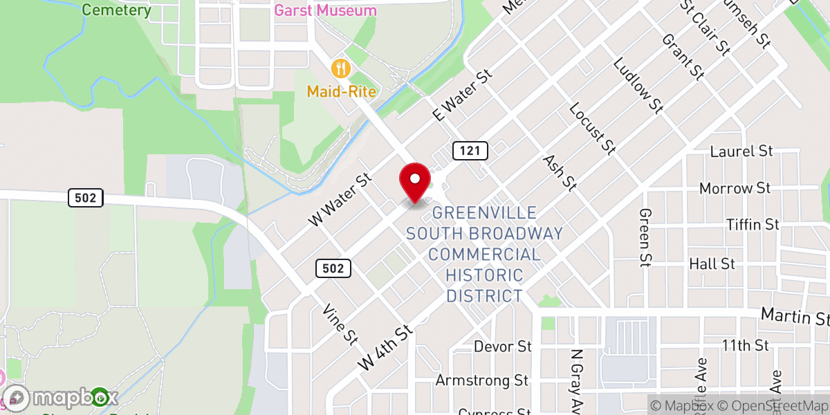 Map showing location of Youth For Christ of the Miami Valley