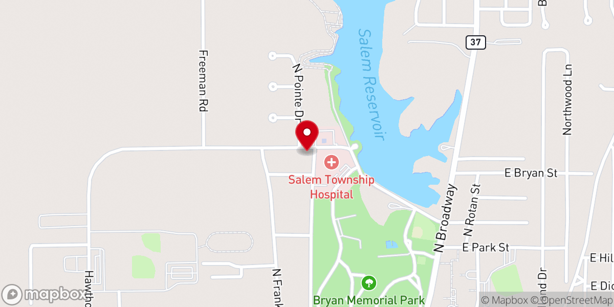 Map showing location of United Mason Church