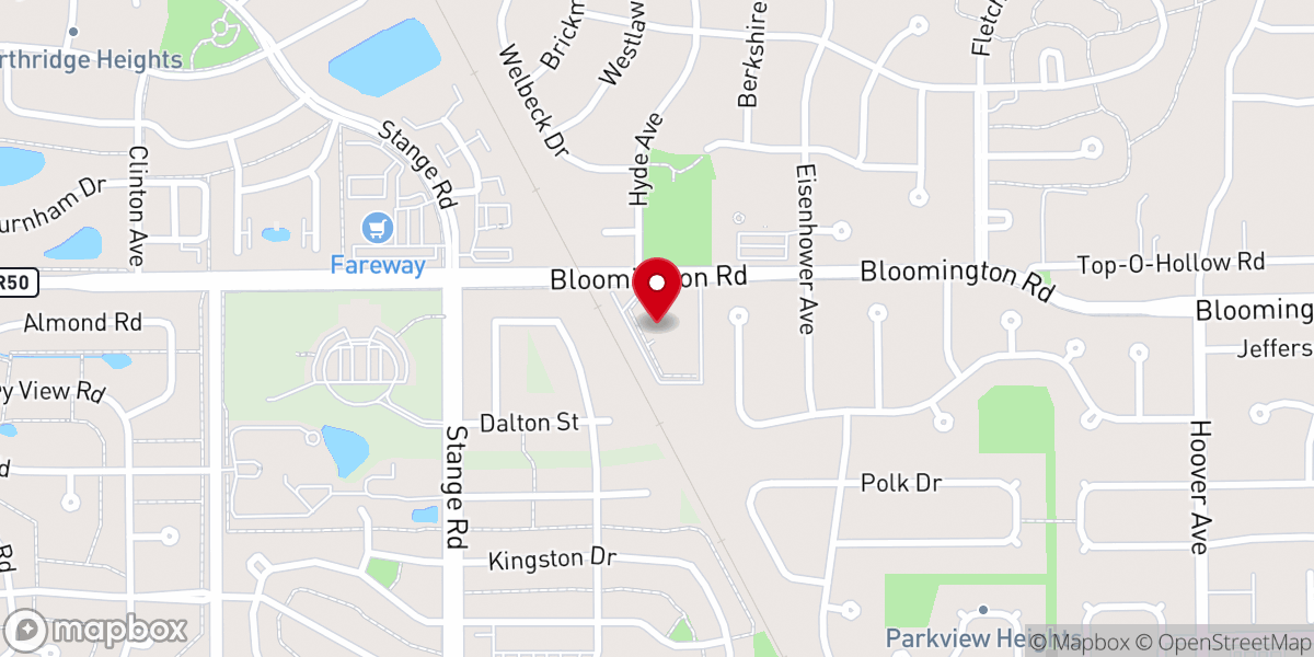 Map showing location of Ascension Lutheran Church