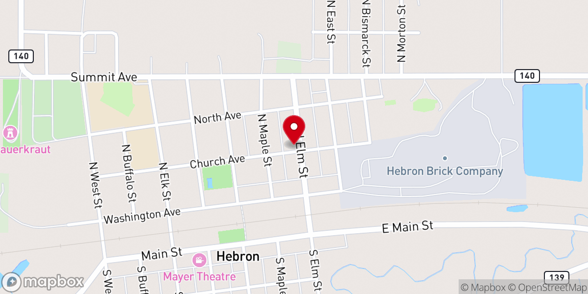 Map showing location of Grace Reformed Church the Lord