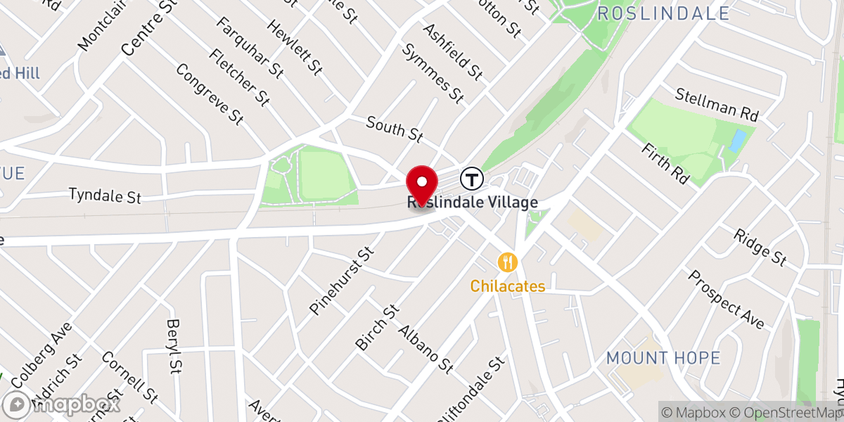 Map showing location of Greek Orthodox Parish of Roslindale-west Roxbury Inc