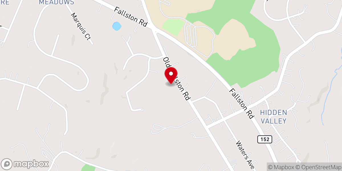 Map showing location of Prince of Peace Baptist Church