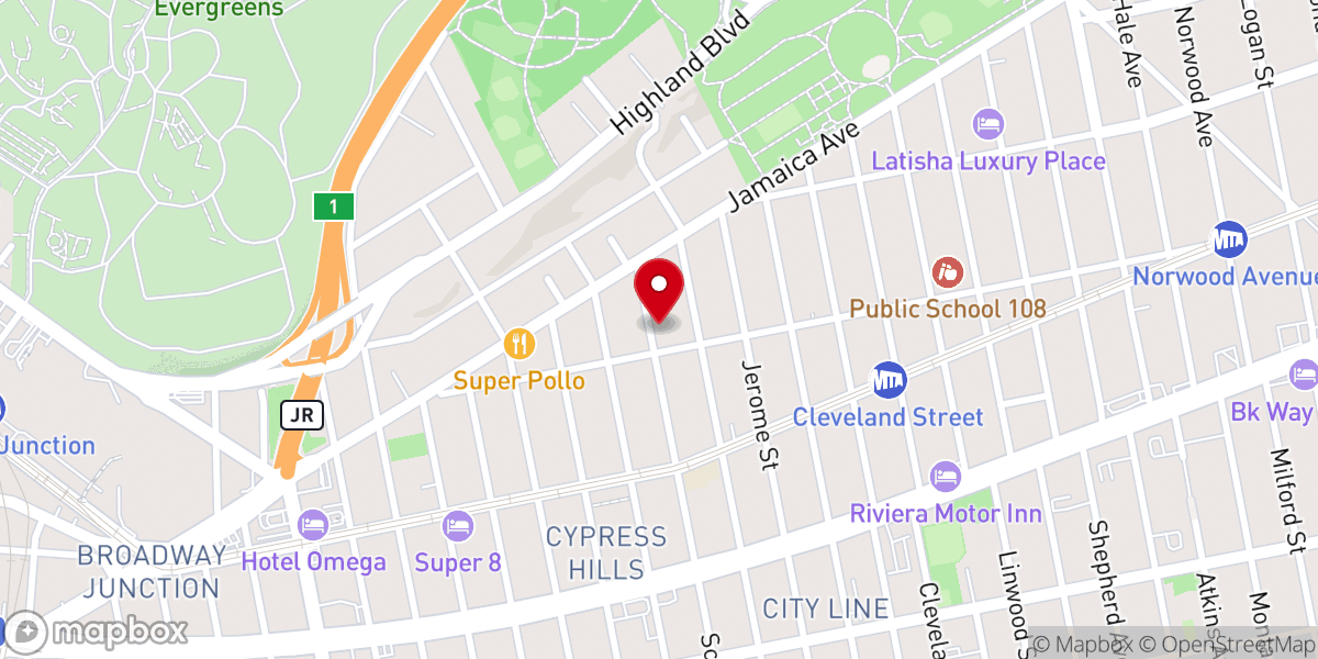 Map showing location of St Joseph's Anglican Church brooklyn