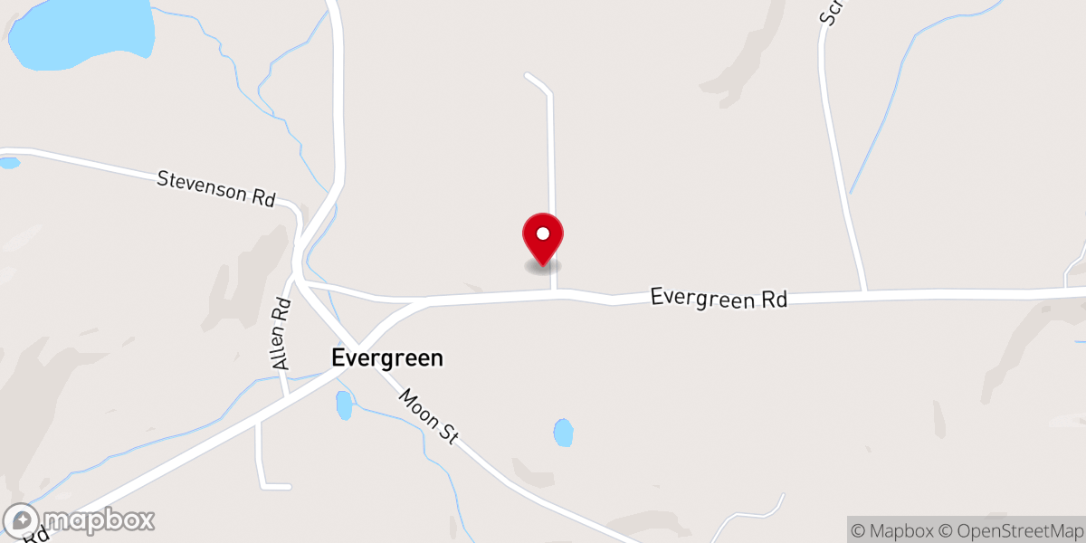 Map showing location of Evergreen Christian Church