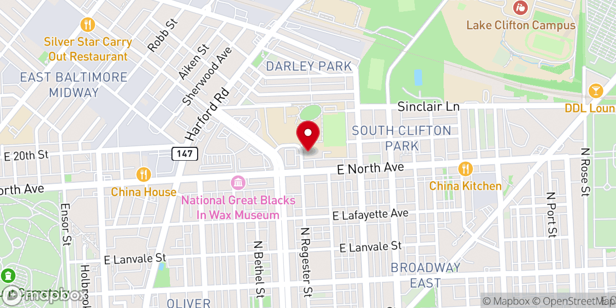 Map showing location of Rising Sun Baptist Church Inc